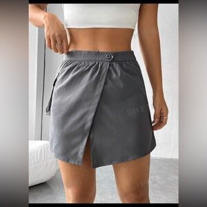 SHEIN EZwear Solid Wrap Hem Skirt size L new with tag